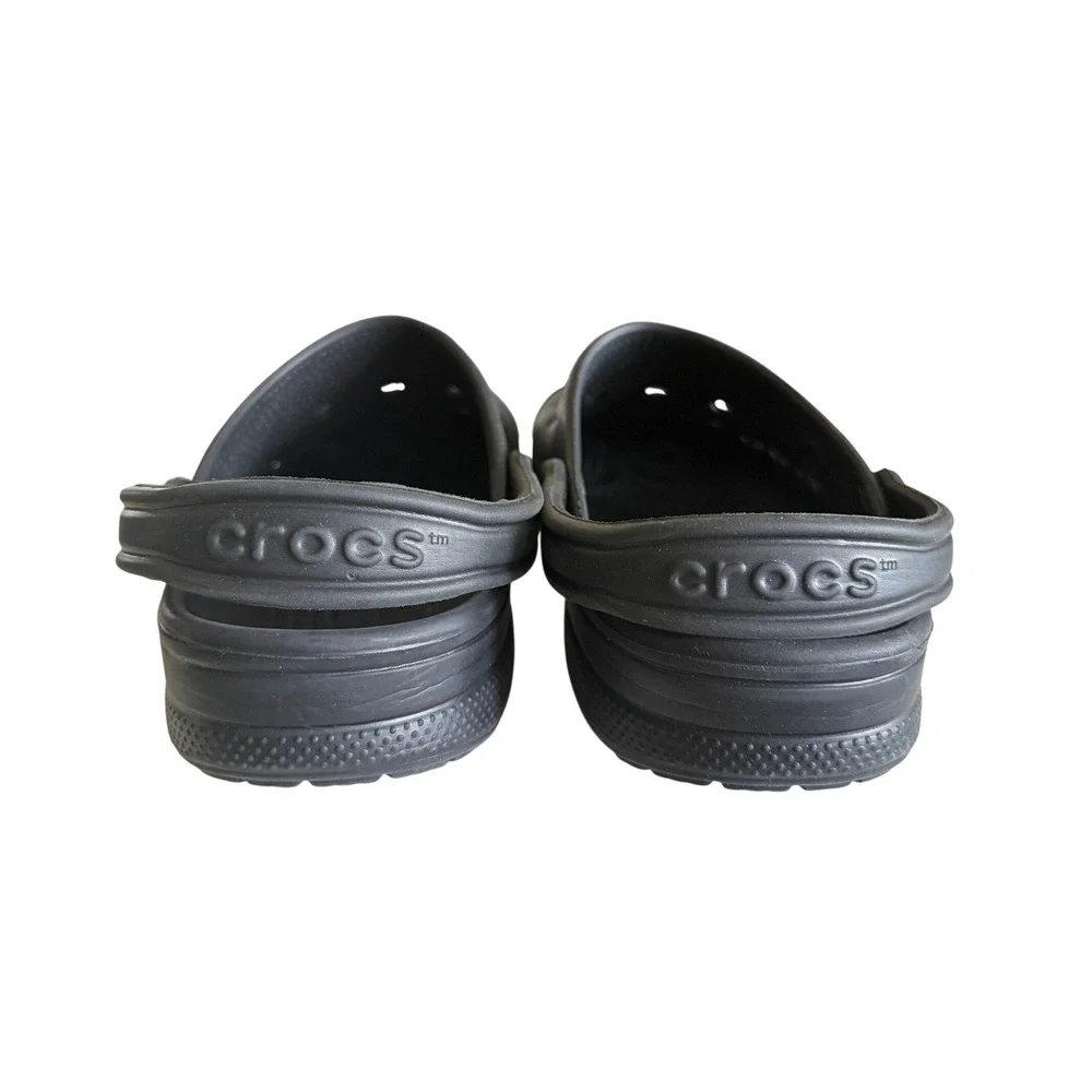 Crocs Baya Clog Mens 11 Black Excellent Lightweight Breathable Water Shoes